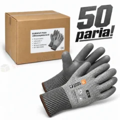 EUROCUT P500 D-luokan viiltosuojakäsineet 50 parin pakkauksessa, PU-pinnoitettu kämmen, EN 388 4X43D