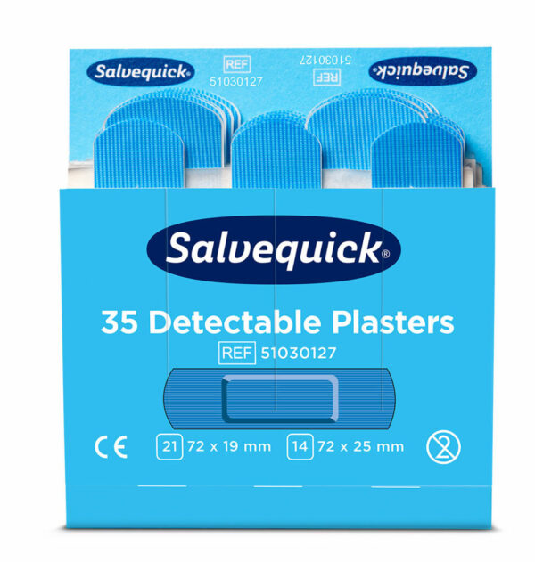 Cederroth Salvequick elintarvikelaastari sininen, 6 kasettia