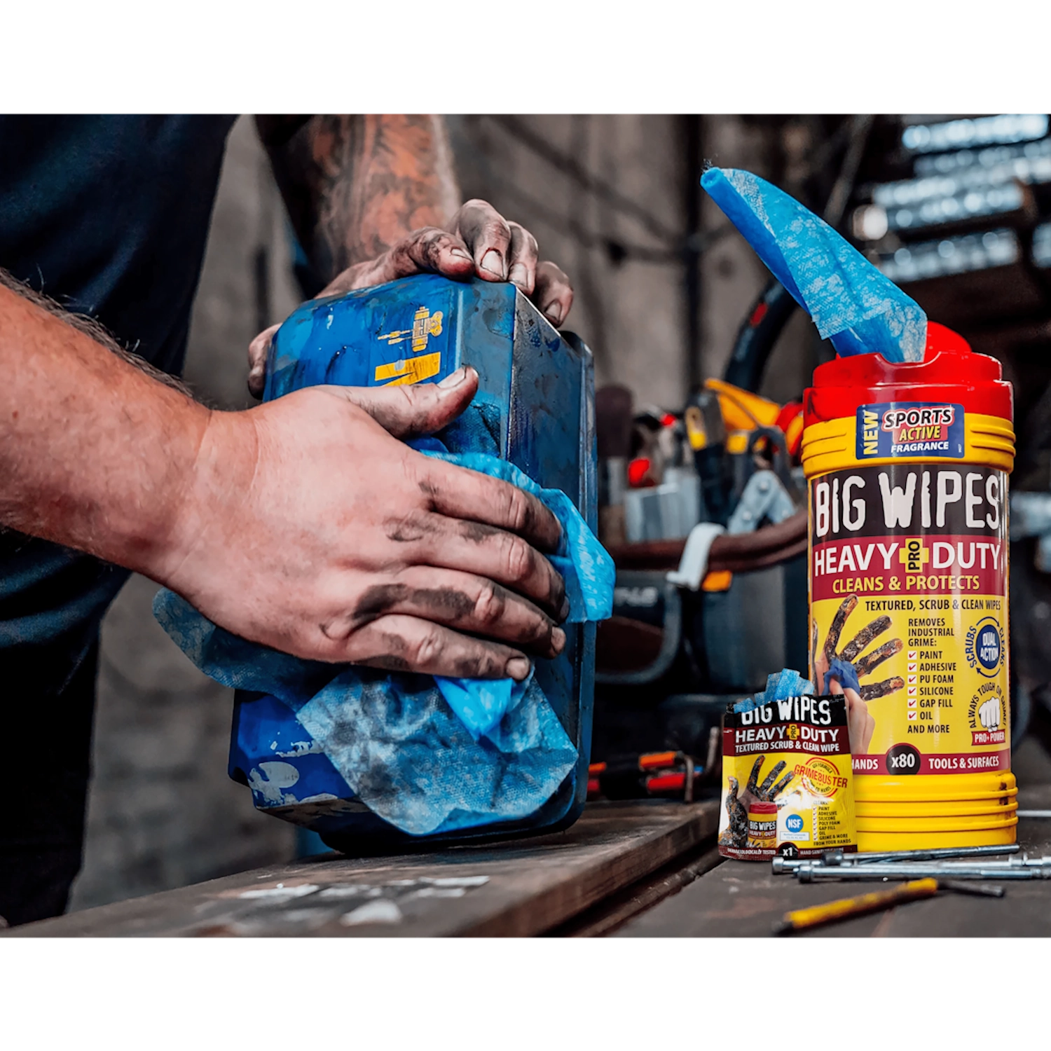 Big Wipes Heavy-Duty Pro+ 80 kpl teollisuuspyyhkeet ammattikäyttöön