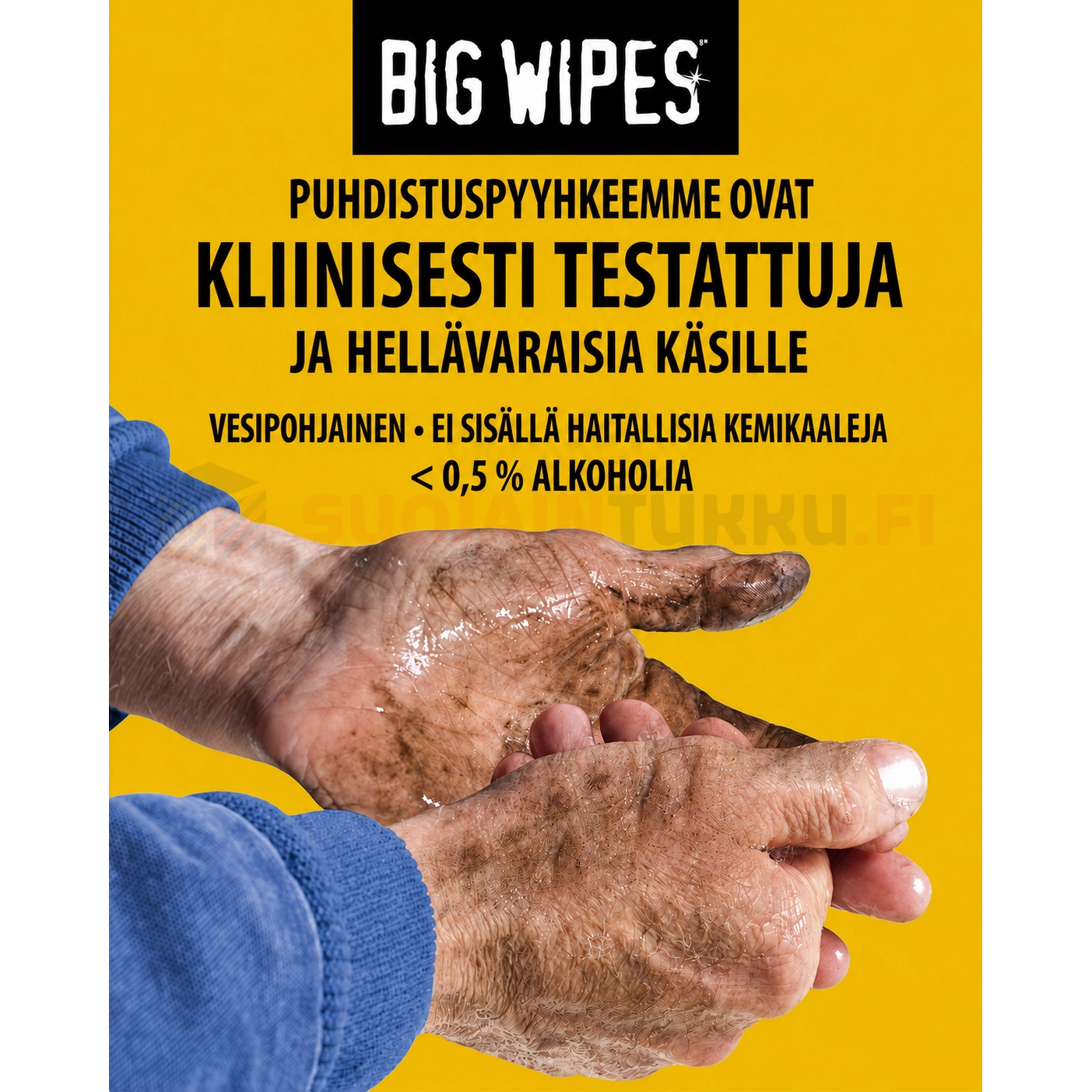 Big Wipes Heavy-Duty Pro+ kaksipuoliset puhdistuspyyhkeet ammattikäyttöön