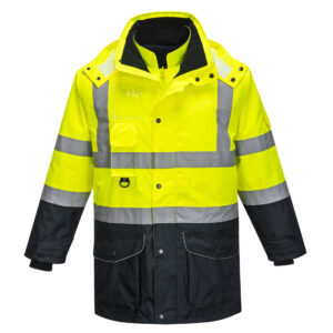 Hi-Vis 7-in-1 kaksiväri Traffic-Takki