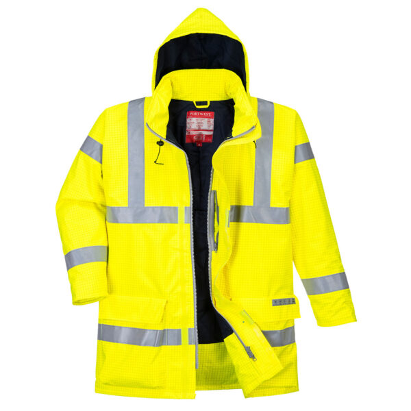 Bizflame Hi-Vis Antistaattinen FR-sadetakki.