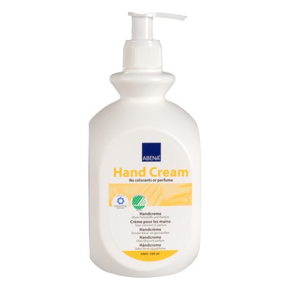 ABENA Hand Cream 500ml käsivoide 21% hajusteeton pumppupullo 500ml