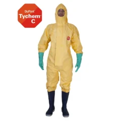 Tychem 2000 C kemikaalisuojahaalari Type 3B 4B 5B 6B edestä