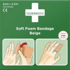 Cederroth Soft-laastari Beige 6 cm x 4,5 m