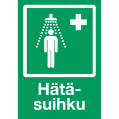 Hätäsuihku -kyltti