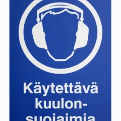 Käytettävä kuulonsuojaimia -kyltti