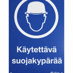 Käytettävä suojakypärää -kyltti