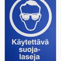 Käytettävä suojalaseja -kyltti