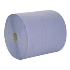 Teollisuuspyyhe neutral 2krs 36cmx360m sininen 1000 arkkia Ø27cm 2rll/pkt