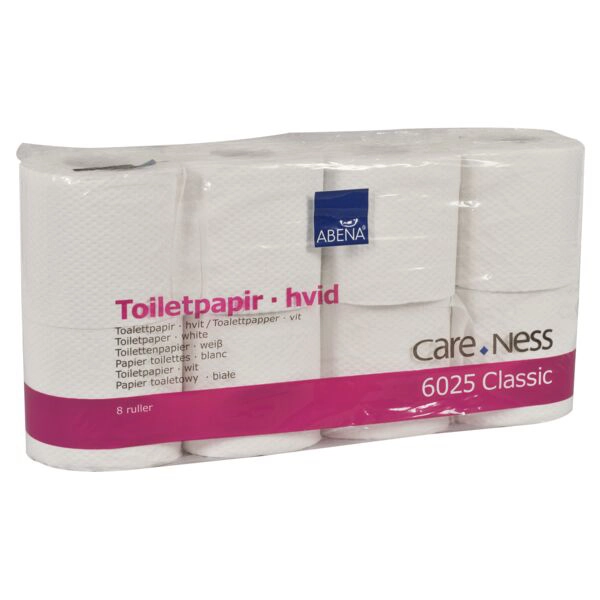 CARE-NESS Classic 2-kerroksinen WC-paperi 8 rullan pakkaus