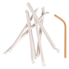 GASTRO paperipilli 24cm Ø6mm taivutettu yksittäispakattu ruskea 250kpl