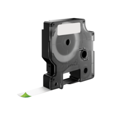 D-kirjoitusnauha 6 mm, valkoinen