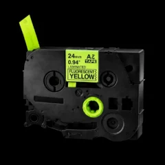 B-kirjoitusnauha 24 mm, fluorescent keltainen - non-oem, tarvikekasetti