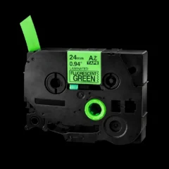 B-kirjoitusnauha 24 mm, fluorescent vihreä - non-oem, tarvikekasetti