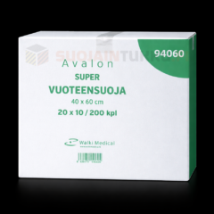 Avalon Super vuoteensuoja 40x60 cm 200 kpl laatikkopakkaus