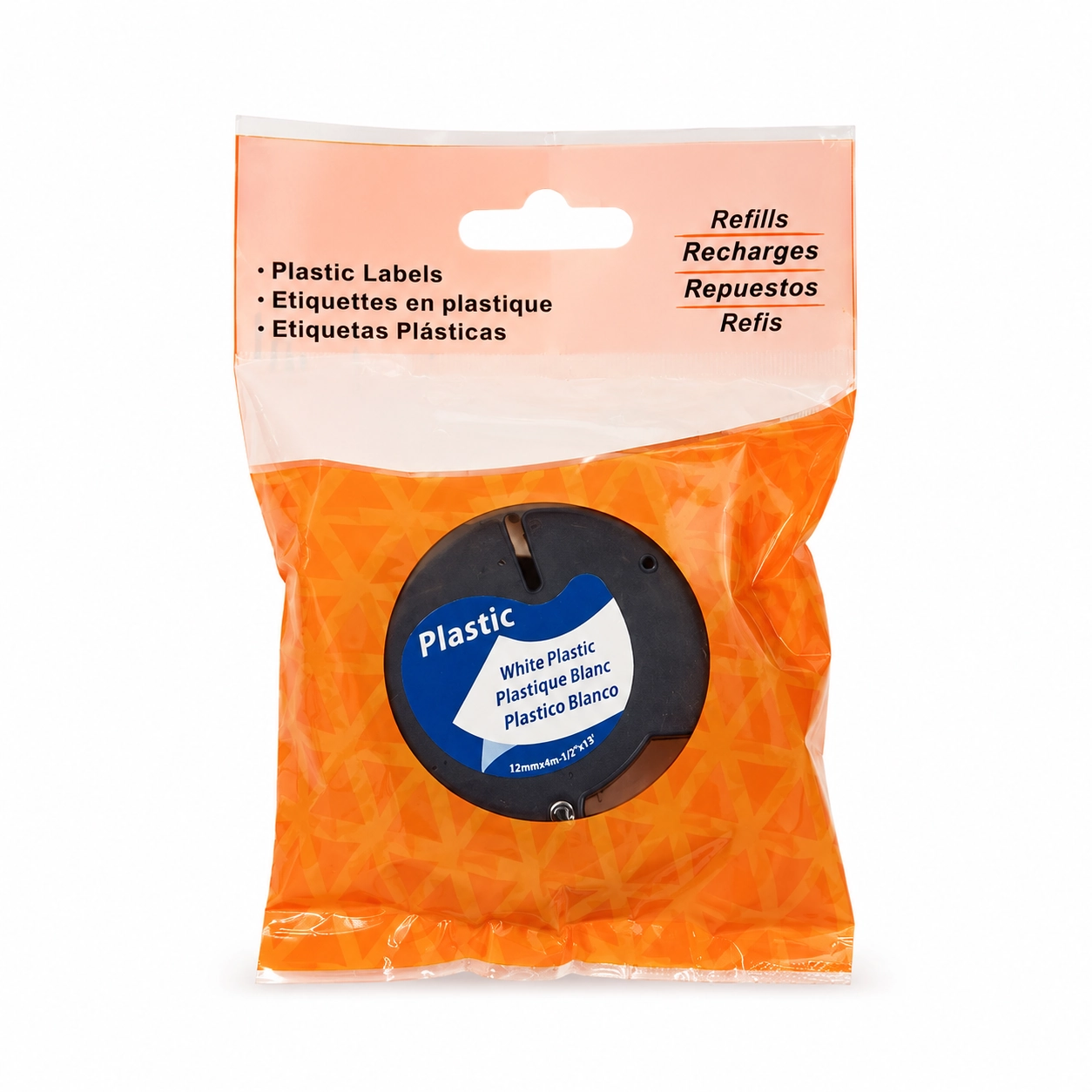 Dymo LetraTag tarvike kasetti 12 mm plastic tarranauha