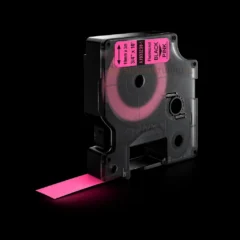 D-kirjoitusnauha 19 mm, pinkki, fluorescent