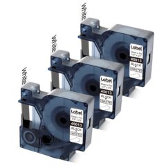 D-kirjoitusnauha 12 mm,  non-OEM Dymo S0720530, Dymo D1, korvaava musta/valkoisella 7m x 3 kpl