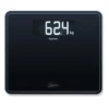 Beurer GS410 Signature Line henkilövaaka edestä, suuri valaistu painonäyttö mustalla turvalasipinnalla
