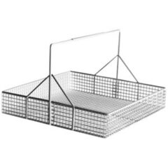 ABENA näytteenottokori kahvalla 40x30x7cm metalli/PE valkoinen 1kpl