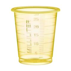 Lääkelasi 30ml keltainen asteikolla 4,2cm Ø3,8cm 80kpl