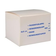 Ihonpuhdistuslappu 4x5cm irrallinen rasiassa 400kpl (laatikko 18x400kpl)