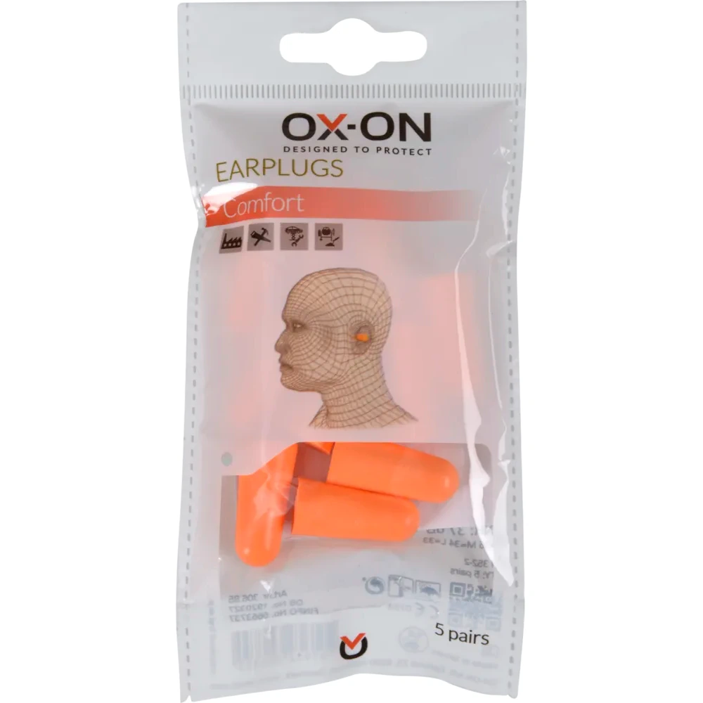 OX-ON korvatulpat 5 paria PU-vaahtomuovista