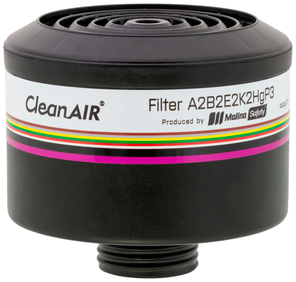 Yhdistelmäsuodatin CleanAIR Chemical ABEK2Hg P3