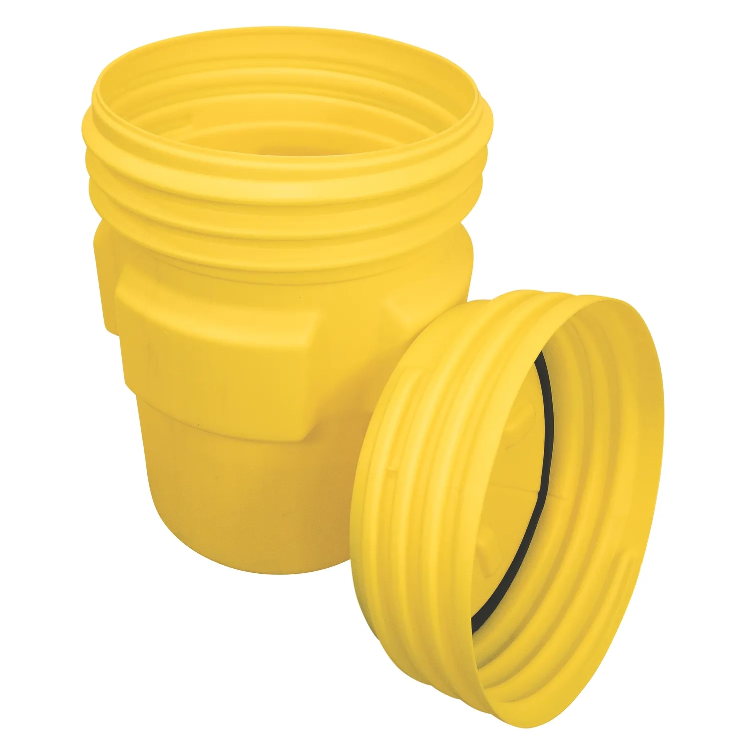 Keltainen 247 litran HDPE Overpack -tynnyri kemikaaleille