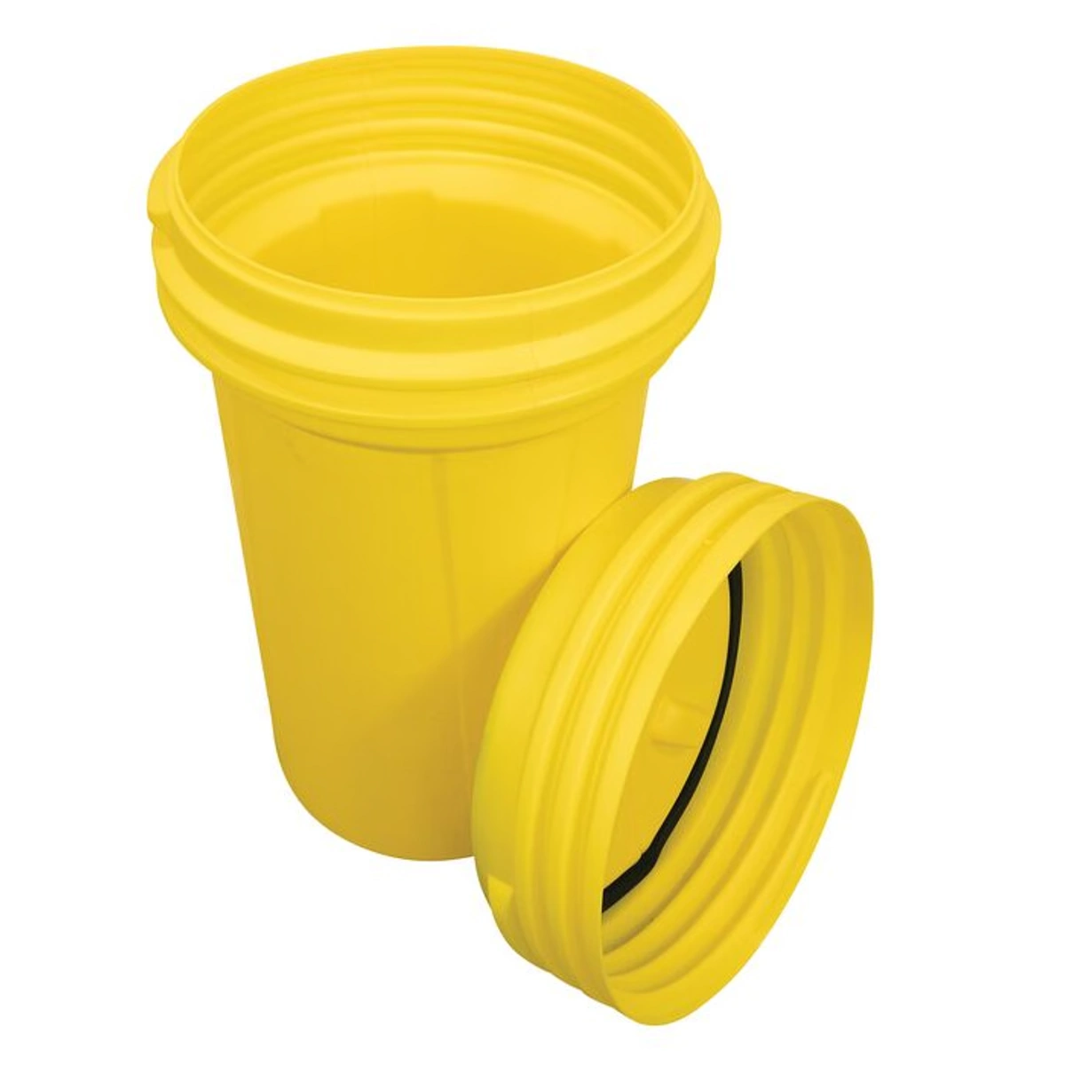Keltainen 217 litran Lab Pack -tynnyri kierrettävällä kannella