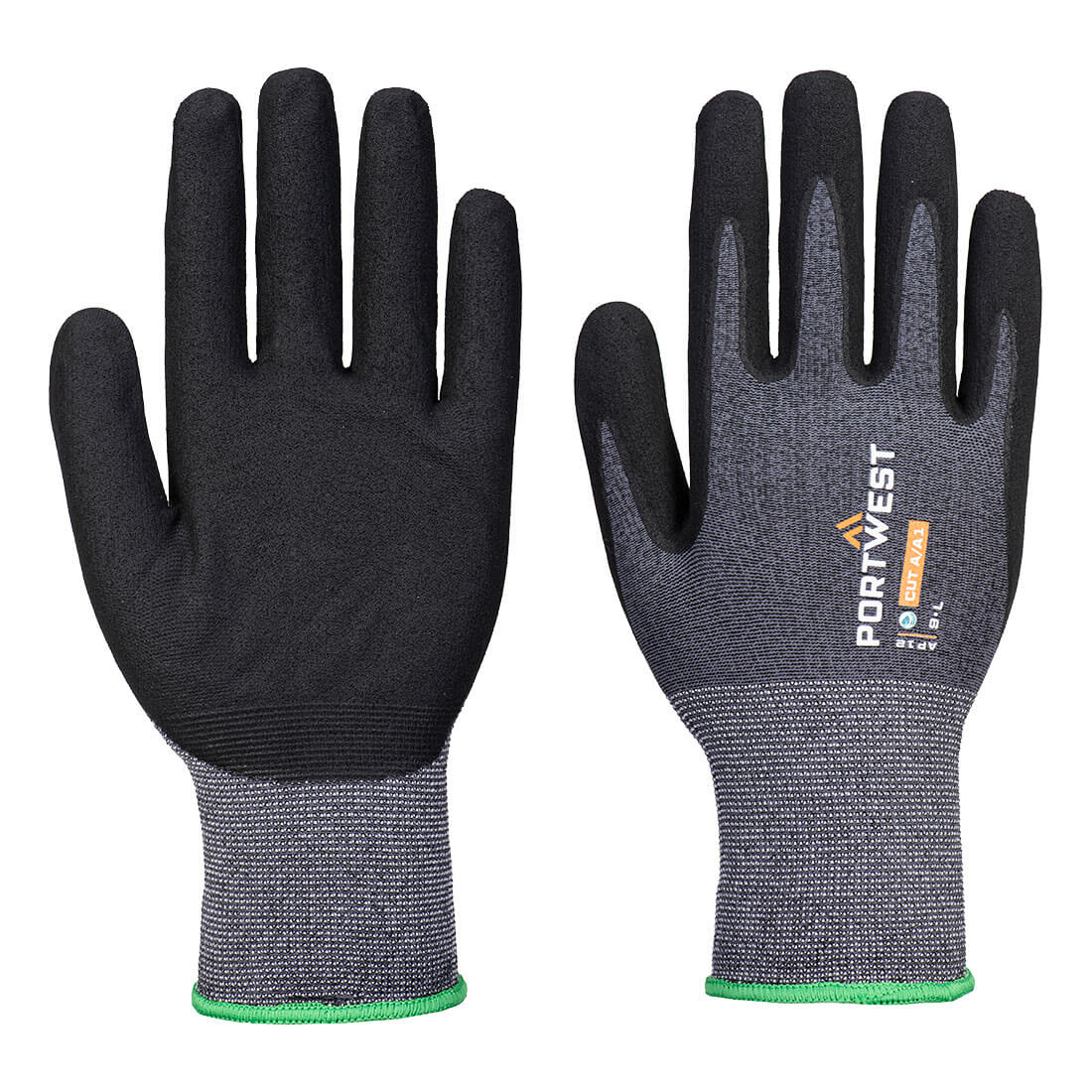 SG Grip15 Eco nitriilivaahtokäsine harmaa musta 12 paria – kierrätetty PET