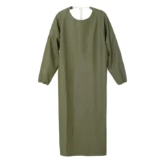 PU-materiaalinen suojaessu hihoilla edestä kuvattuna