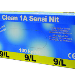 Kertakäyttökäsineet, nitriili, CLEAN 1A Sensi Nit - XL