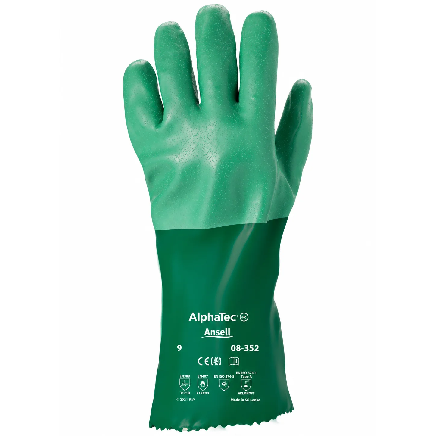 Ansell AlphaTec 08-352 pitkä neopreenikäsine kämmenselän puolelta