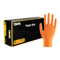 THOR Power Grip nitriilikäsine 50 kpl/rasia - XL, Oranssi