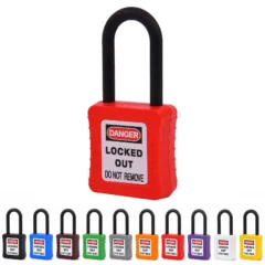 Värilliset sähköä johtamattomat lockout tagout -turvalukot