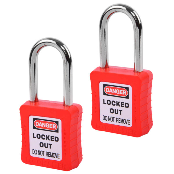 Lockout/Tagout Turvalukko, 38mm Sangalla, Identtisillä Avaimilla 2 Turvalukon Setti