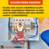 25 mm leualla varustettu lukitushakanen huoltotöihin