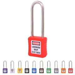 Lockout Tagout turvalukko 75 mm eri sarjoituksella