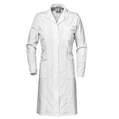 Valkoinen Laboratoriotakki Pitkä malli Premium, Naisten malli