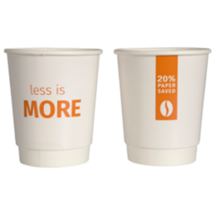 Less Is More tuplaseinä kahvikuppi Ø8cm 24/28cl pap/PE 25kpl