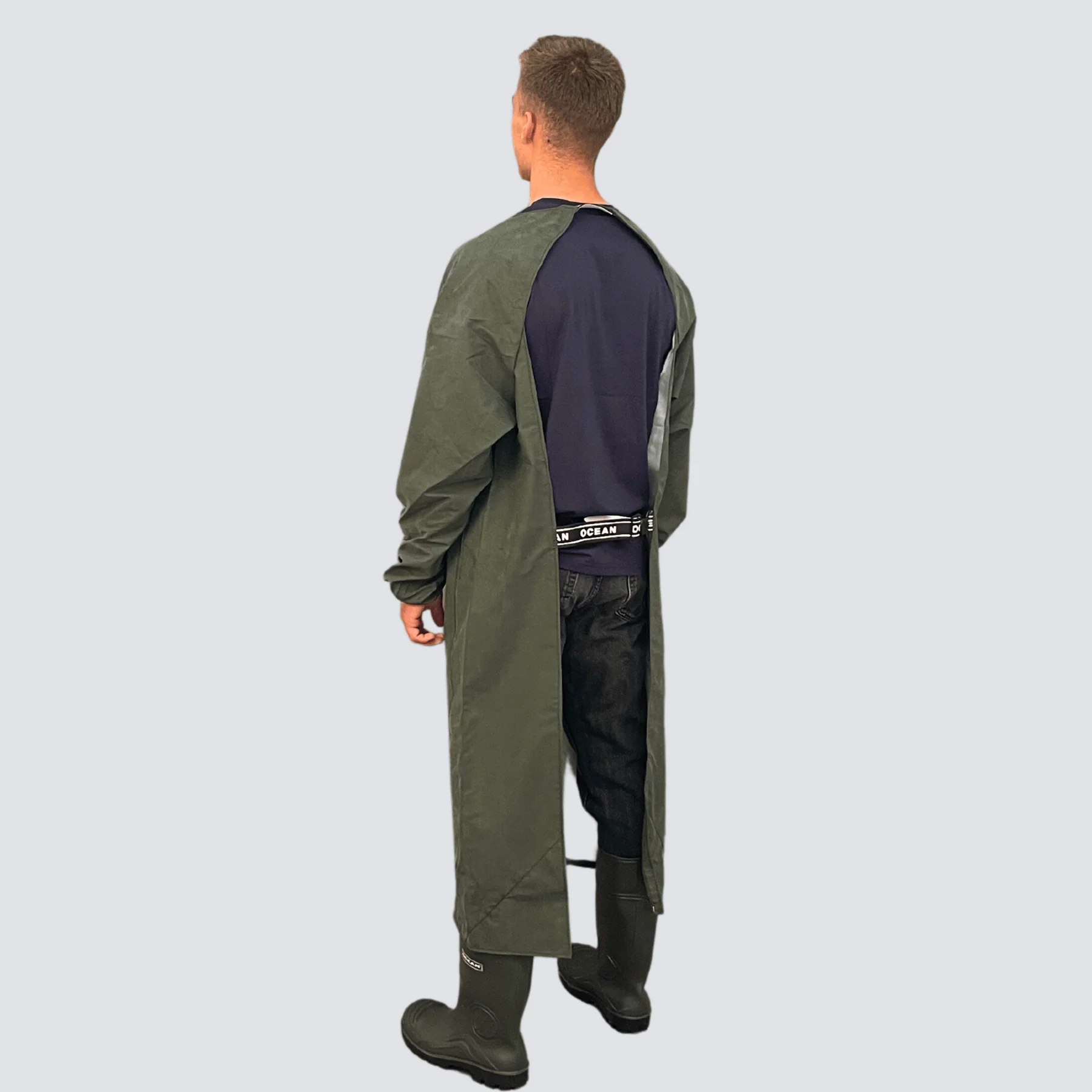 Esiliina hihoilla PVC/PU premium Vihreä Elintarvikehyväksytty - Image 2