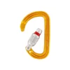 Petzl Sm'D SCREW-LOCK keltainen alumiinikarabiini avoimella portilla