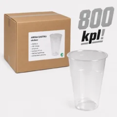 ABENA GASTRO olutlasi 50/60 cl PP kirkas 800 kpl tukkupakkaus