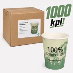 GASTRO kompostoituva kahvikuppi 24 cl, 1000 kpl tukkupakkaus ja FSC Mix -sertifioitu paperi-PLA-kuumakuppi