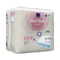 ABRI-SOFT Superdry vuoteensuoja kk 80x180cm petausläpillä sininen 30kpl