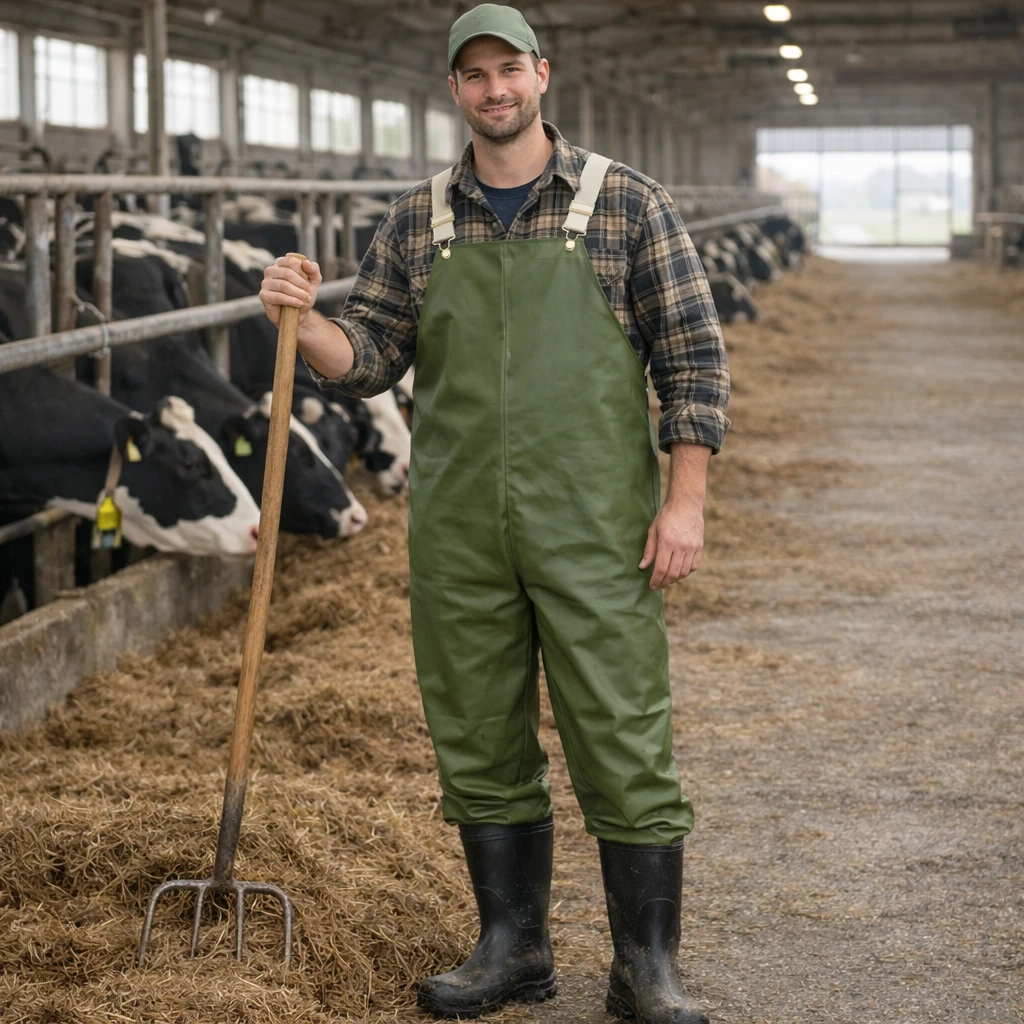 Suojahousu PU/puuvilla – vedenpitävät työ- ja suojahousut - Image 2