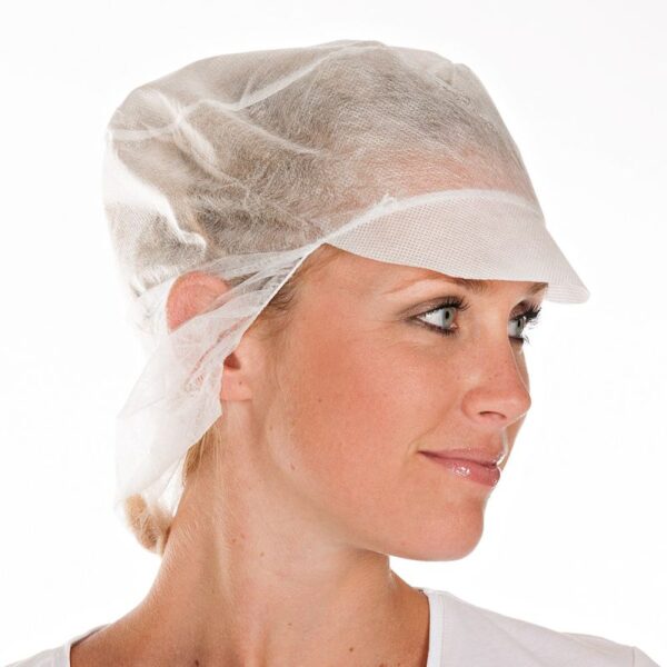 Snood cap elintarviketeollisuuden päähine kertakäyttöinen 100-pack