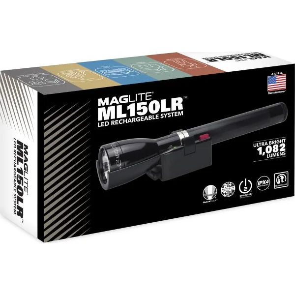 Maglite ML150LR ladattava LED-taskulamppusarja 1082 lm alkuperäisessä tuotepakkauksessa